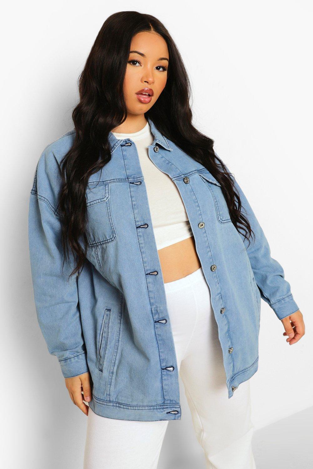 Boohoo longline sale denim jacket